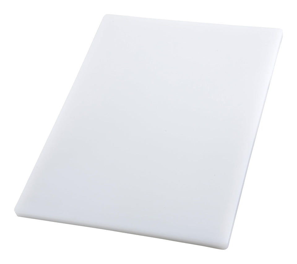 Winco cutting board 12x18 top view shows a clean white surface ideal for high-volume prep.