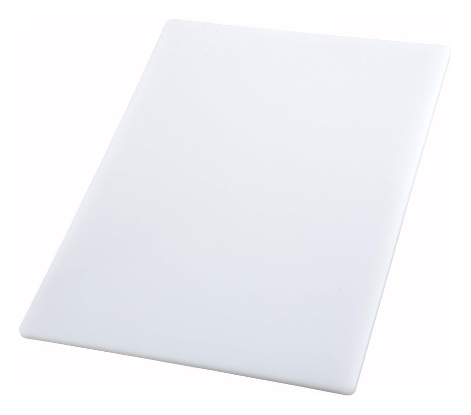 Winco cutting board 18x24 white with non-porous surface resists staining