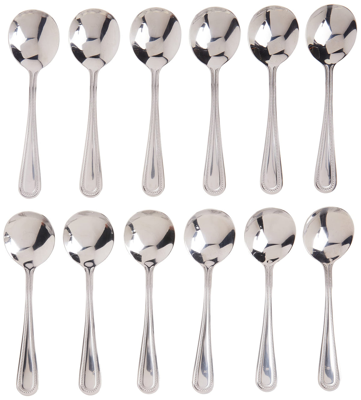 Winco Dots bouillon spoon, 6.5 inches, contours soup bowls for elegant serving