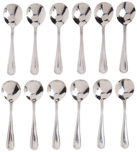 Winco Dots bouillon spoon, 6.5 inches, contours soup bowls for elegant serving