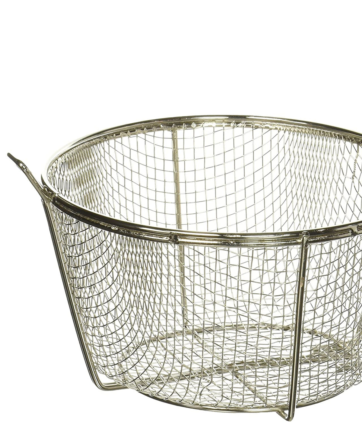 Winco nickel plated wire fry basket resists corrosion for durability