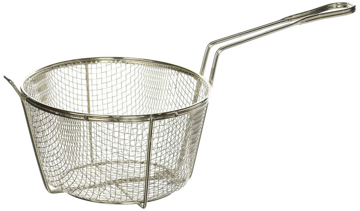 Winco round fry basket 8.5 inch diameter for compact fryer setups