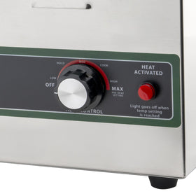 Winco FW-S600 open lid with full-size pan capacity for service