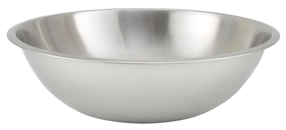 Winco heavy-duty 16-quart stainless steel mixing bowl, ideal for large batches and easy cleanup.