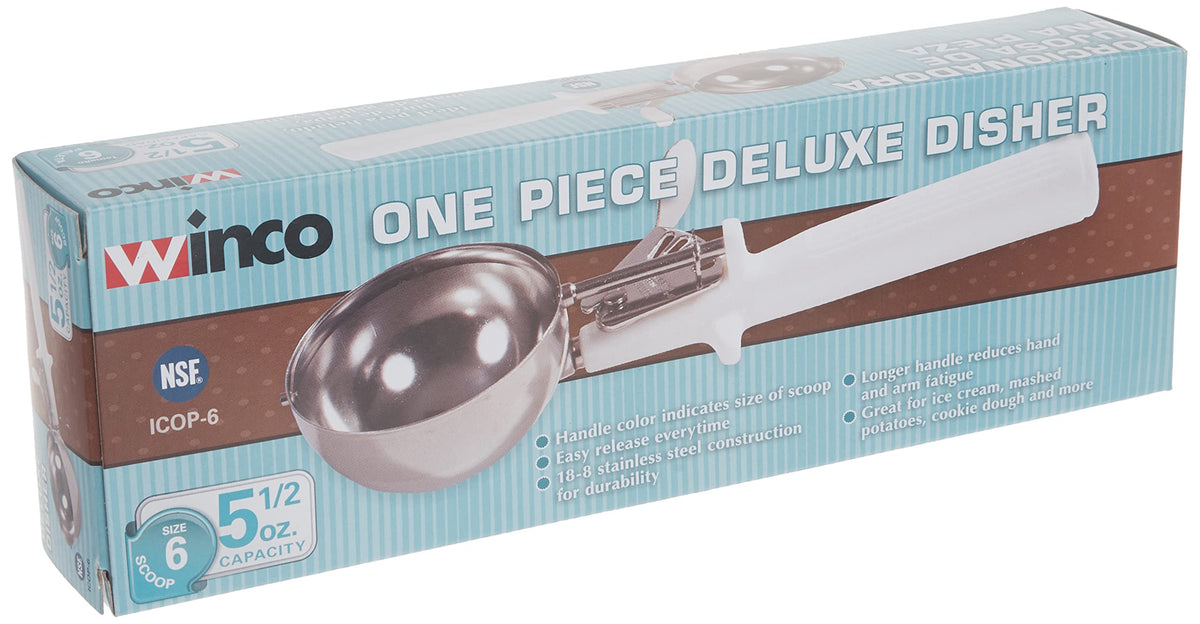 Easy-release mechanism minimizes waste during scooping and serving.
