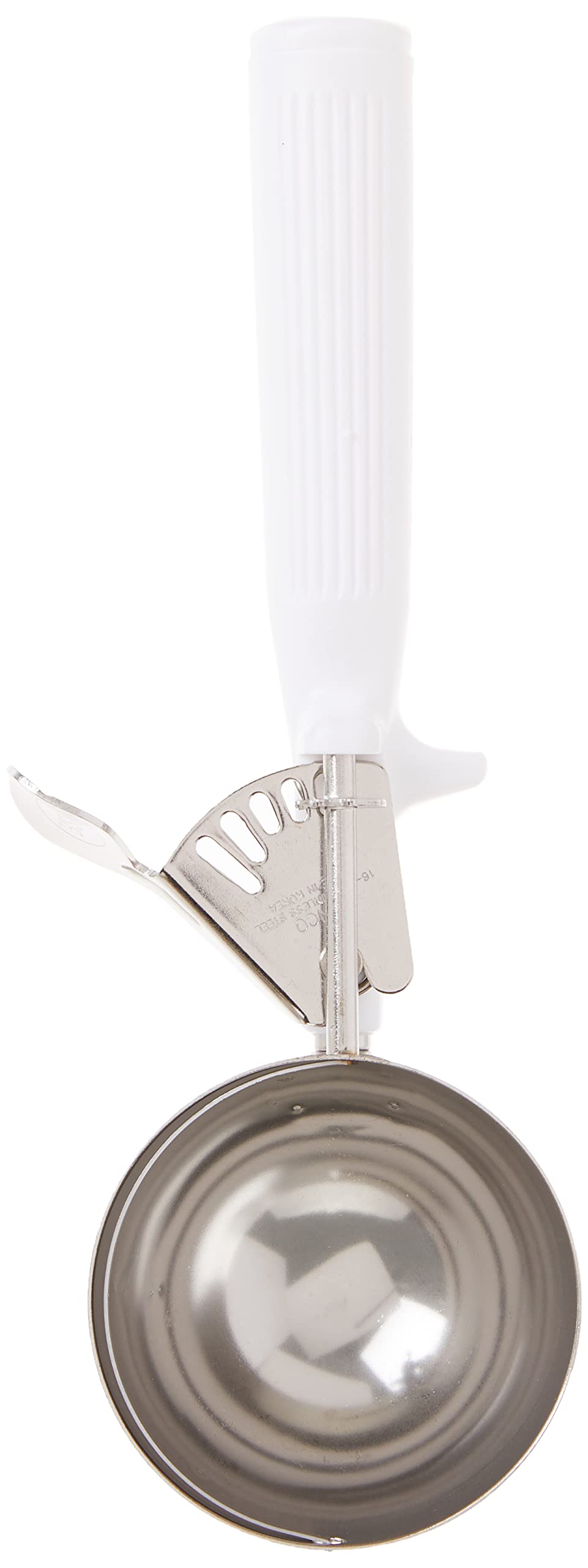 Winco ICOP-6 with white handle for quick kitchen ID.
