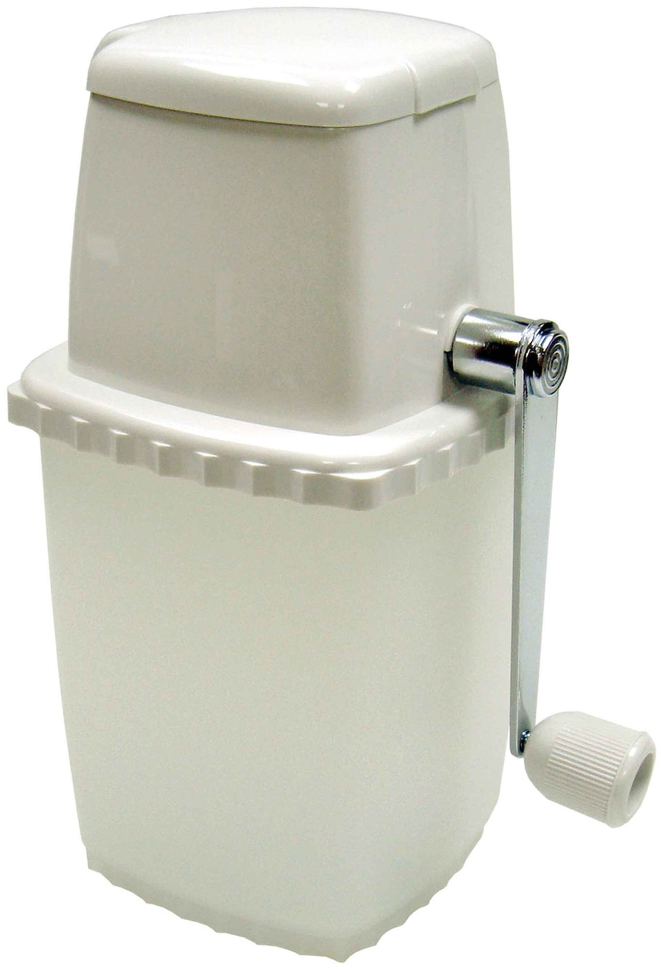 Winco ICP-9 manual ice crusher with hand crank for fine or coarse ice chips in bars and kitchens