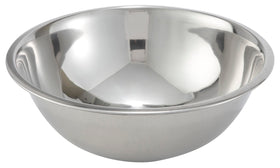 Winco MXB-800Q bowl with a wide rim for easier mixing and pouring.