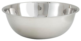 Winco MXBT-2000Q 20qt stainless steel mixing bowl for prep and batch mixing.