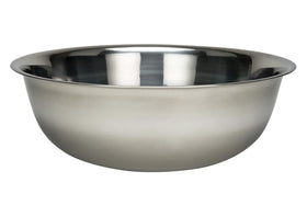 Winco MXBT-2000Q 20qt mixing bowl, dishwasher-safe for quick cleanup.