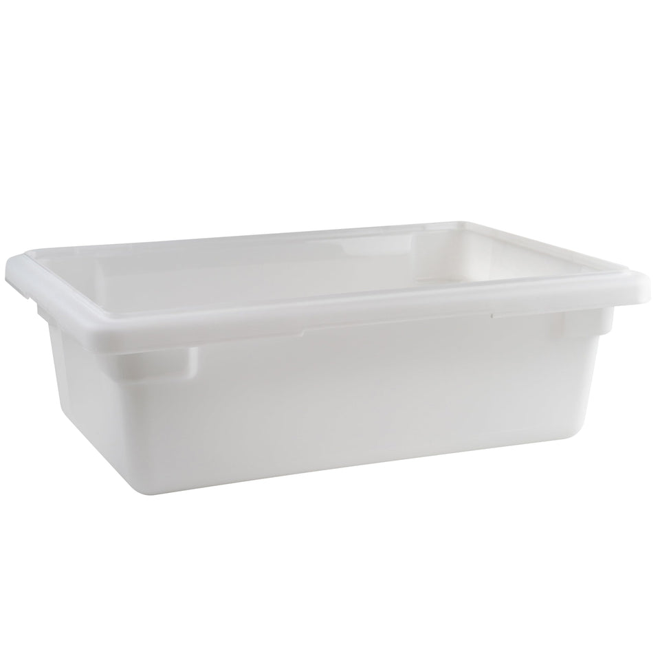 Winco PFHW-6 heavy-duty storage box with reinforced rim for daily kitchen use.