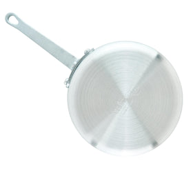 Winco natural-finish pan showing even heat distribution.