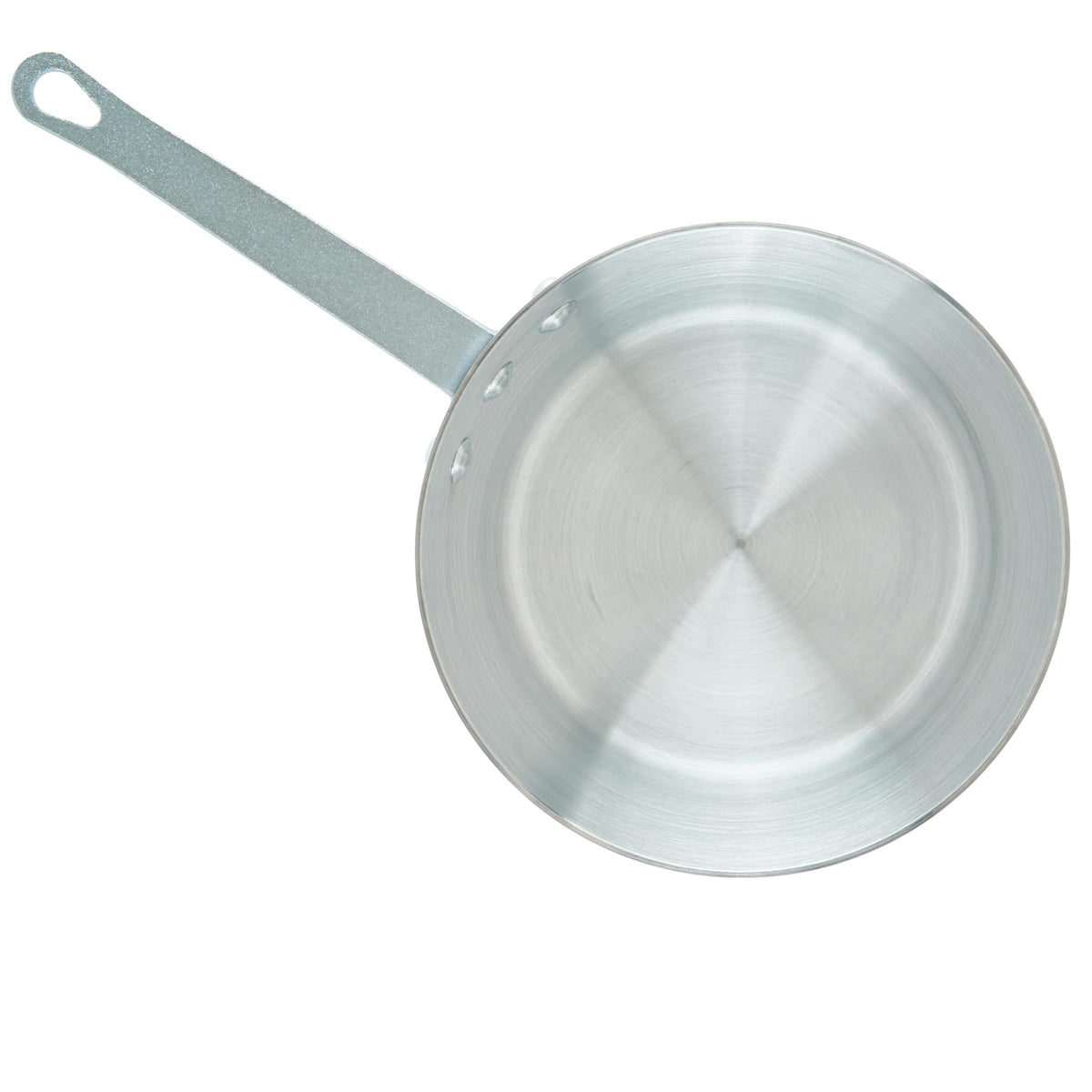 Winco NSF-listed pan with hanging hole for organized kitchens.