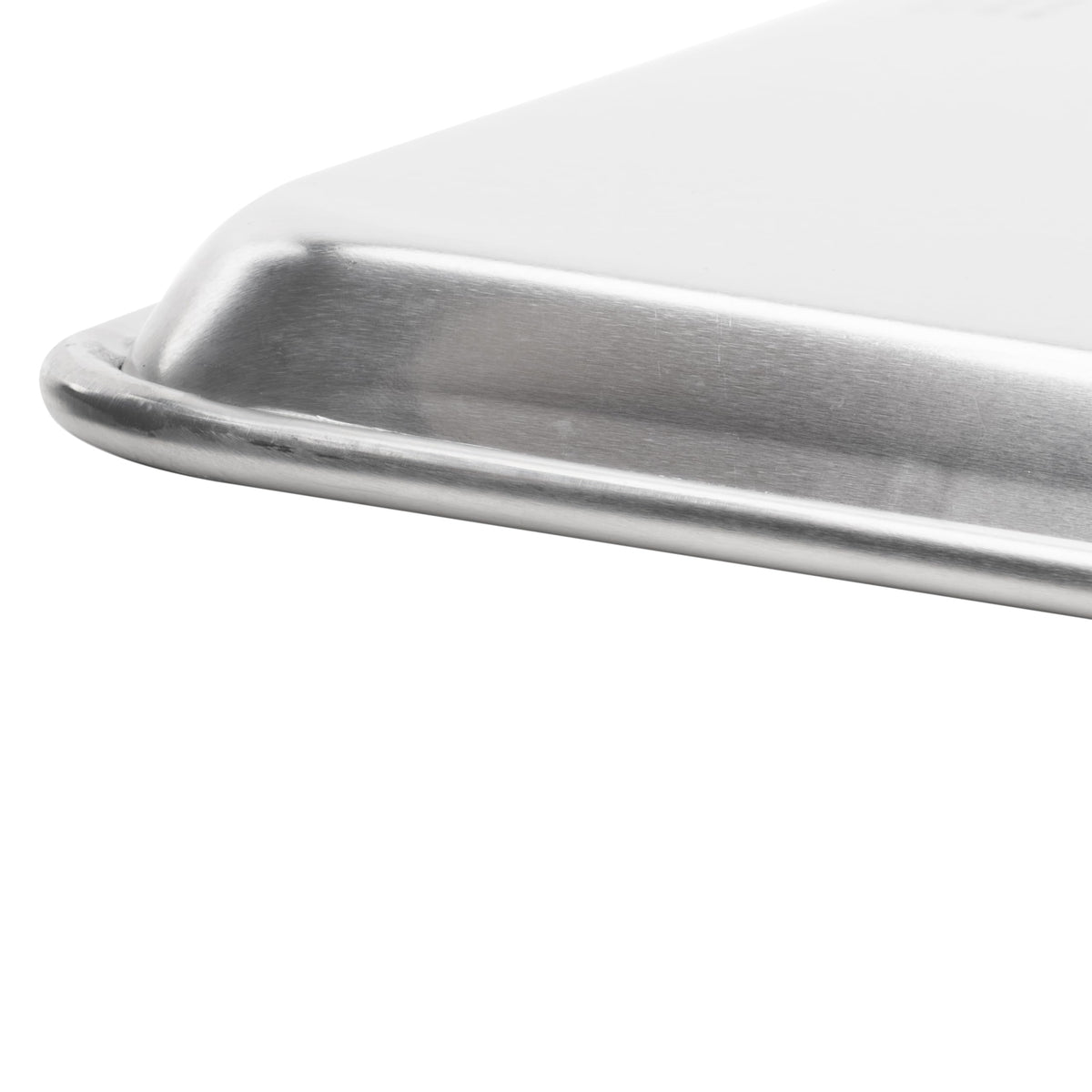 Winco sheet pan with reinforced rim prevents bending during heavy kitchen use