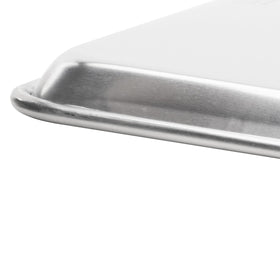 Winco sheet pan with reinforced rim prevents bending during heavy kitchen use