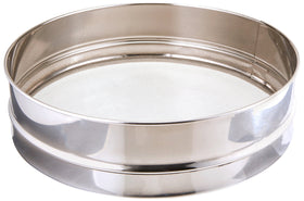 Winco 10-inch sieve with sturdy frame for efficient sifting