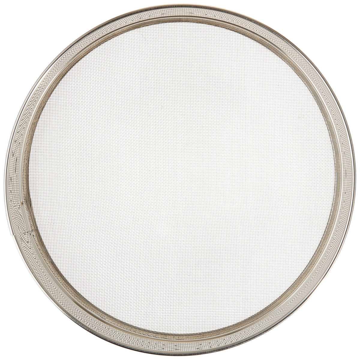 Winco sieve close-up shows fine mesh for uniform sifting in the kitchen