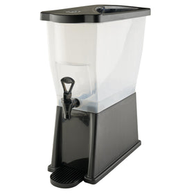 Winco slim dispenser with low-set faucet for smooth, drip-free pouring.