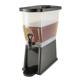 Winco slim 3-gallon dispenser front view highlighting compact base for space-saving service.