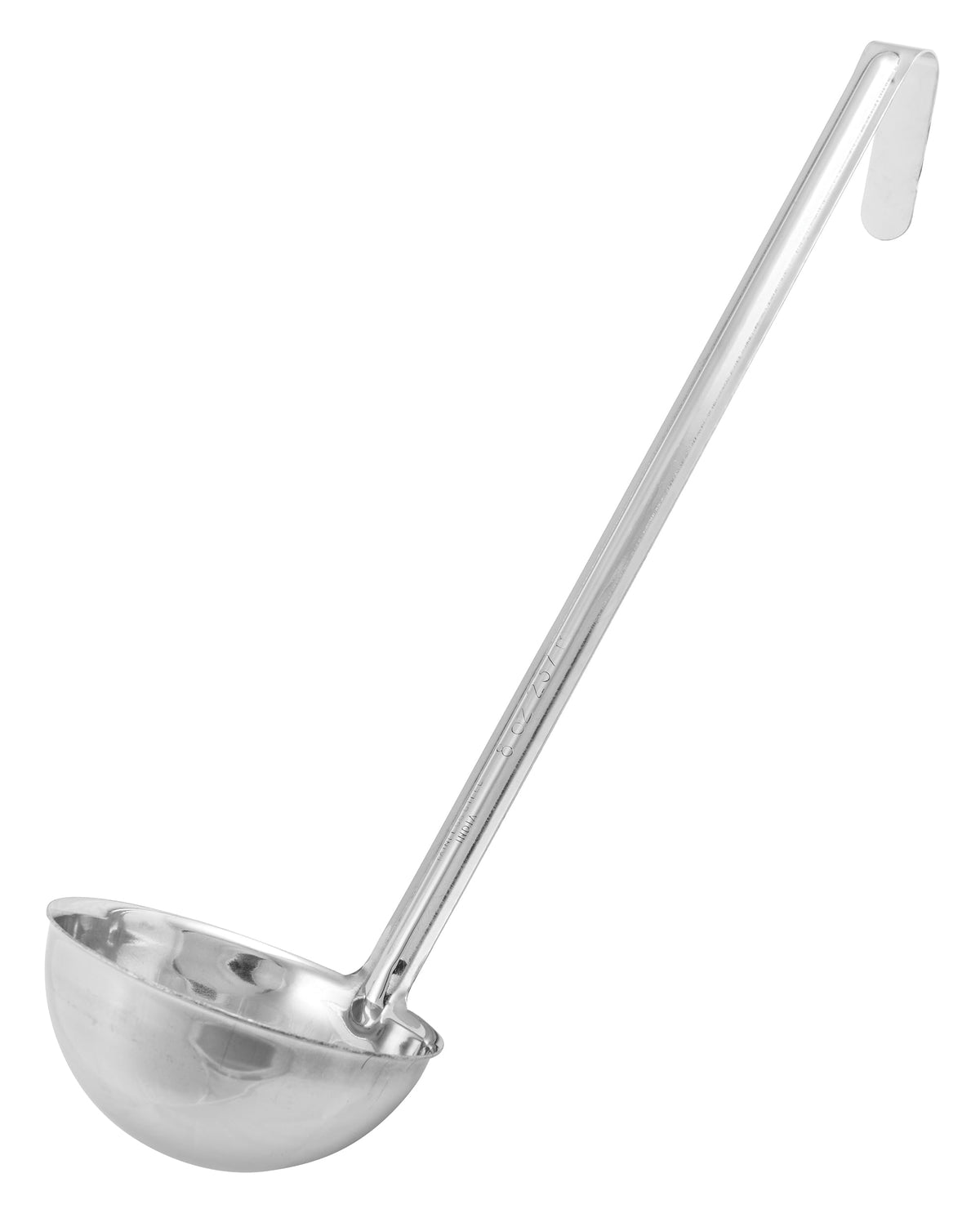 Winco stainless steel ladle 8-ounce for precise portioning in busy foodservice environments.