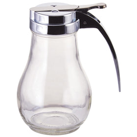 Winco syrup dispenser 14oz top view, easy portion control for tidy service.