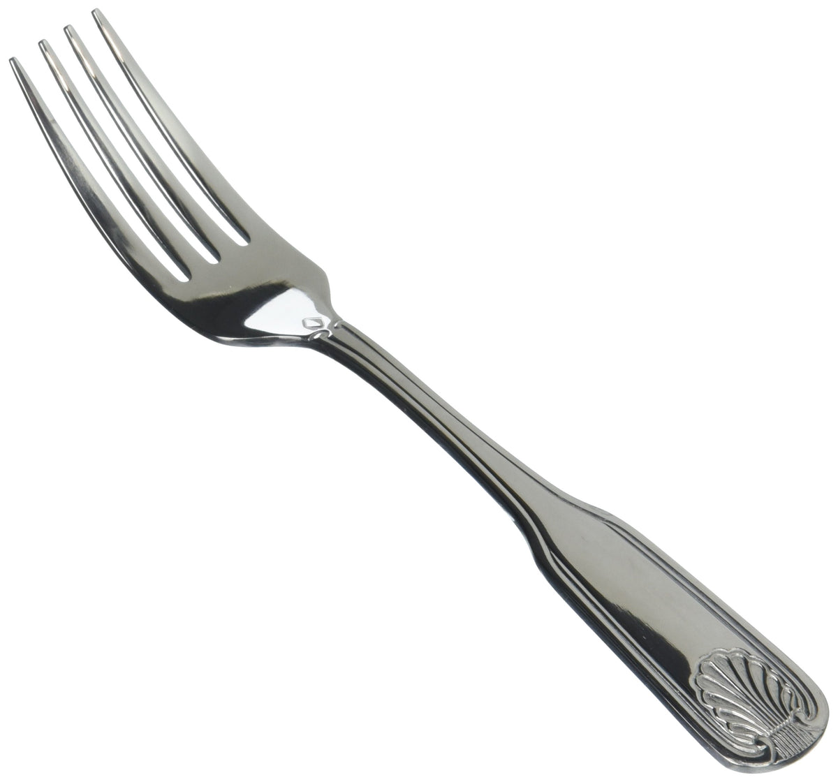 Winco Toulouse dinner fork with fiddle handle; ideal for main courses and heavy daily use.