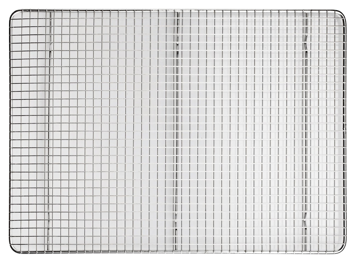 Winco PGW-1420 wire cooling rack with elevated design for even airflow.