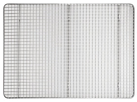 Winco PGW-1420 wire cooling rack with elevated design for even airflow.