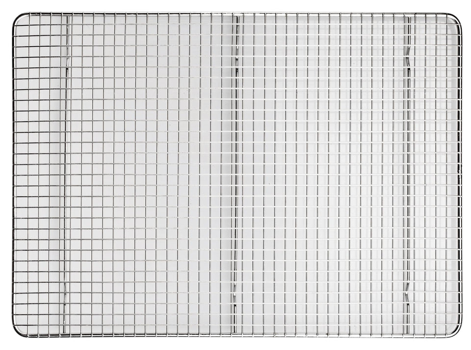 Winco PGW-1420 wire cooling rack with elevated design for even airflow.