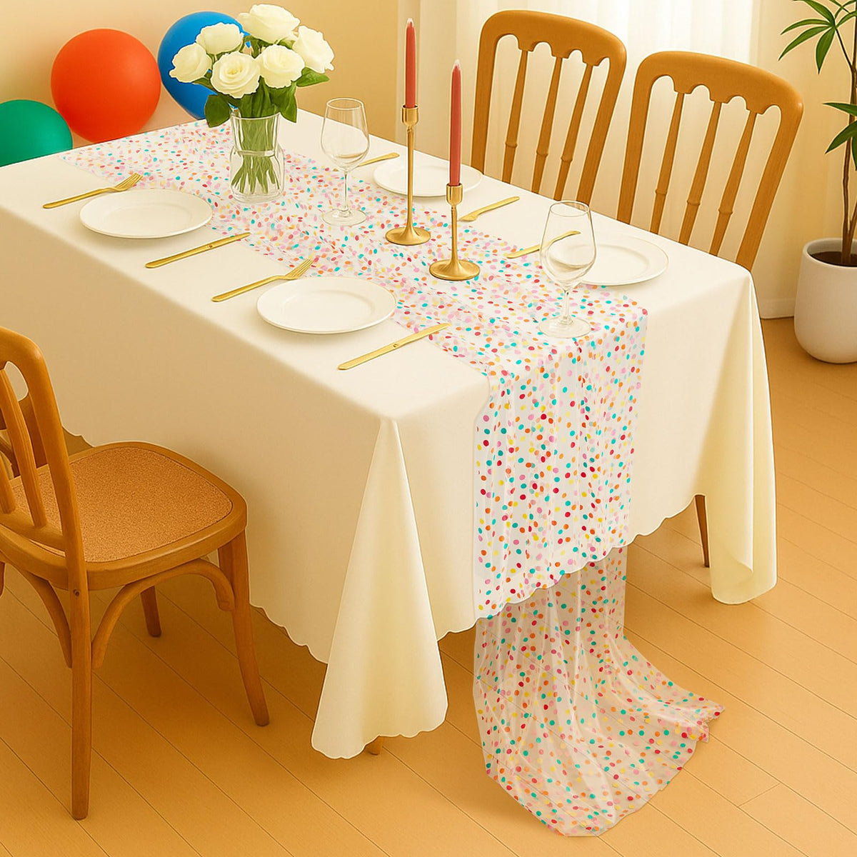 Windkream baby shower party table decor runner creates a charming focal point