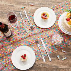 Windkream confetti dots wedding decor runner adds festive elegance to celebration tables
