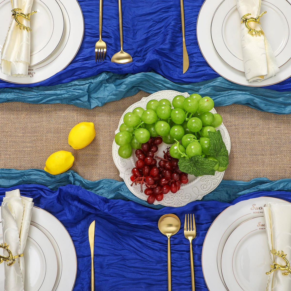 Windkream Happy Passover runner complements four to six place settings for balanced tables