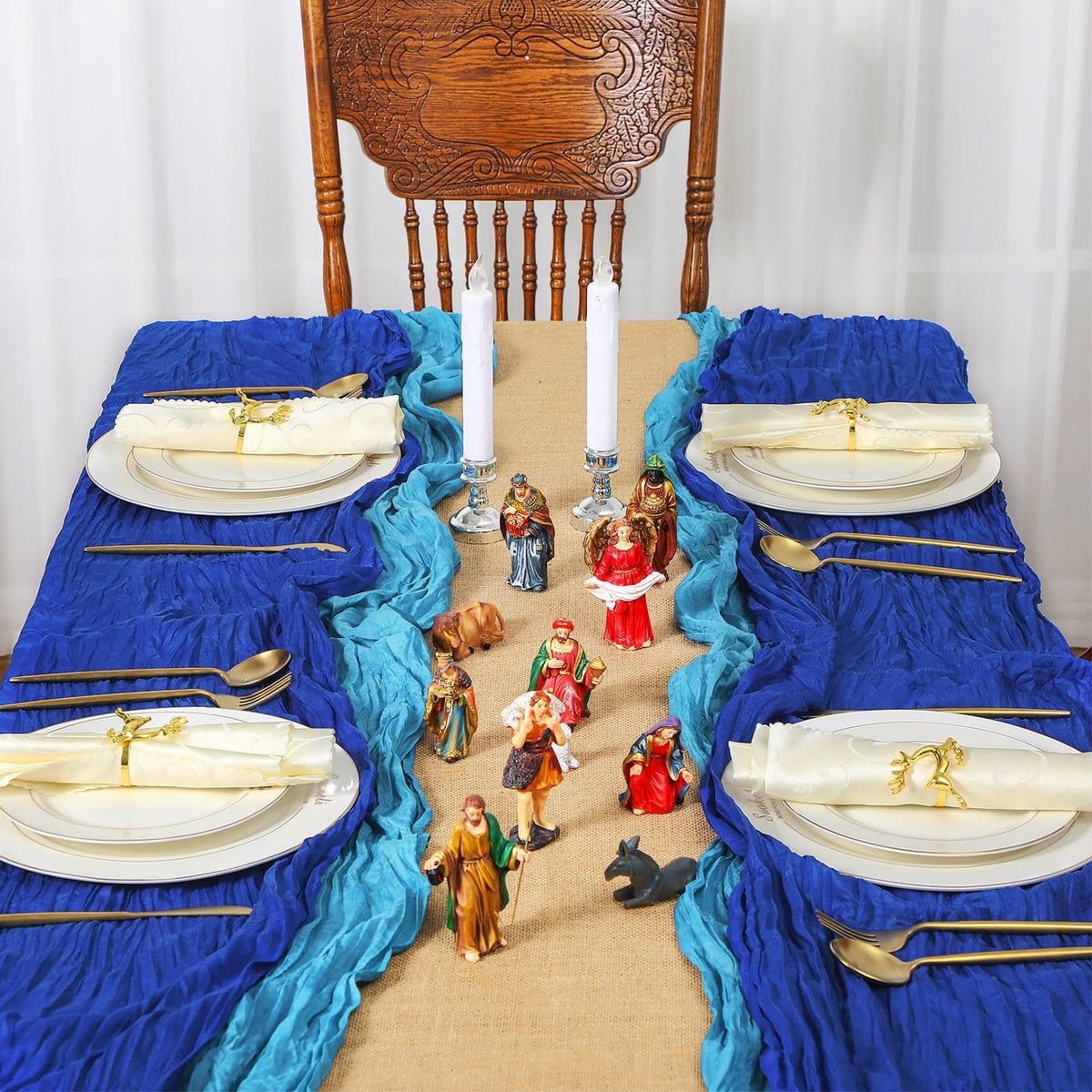 Windkream Happy Passover table runner with Parting the Red Sea design for festive dining