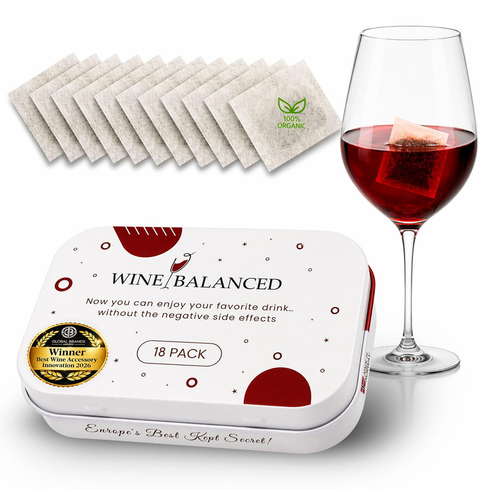 Wine Balanced glass with filter in use, enhancing comfort without altering flavor.