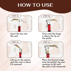 Wine Chic precision-cut worm eases cork entry in any cork.