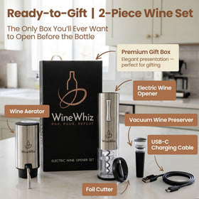 WineWhiz built-in aerator pouring to boost aroma and flavor.