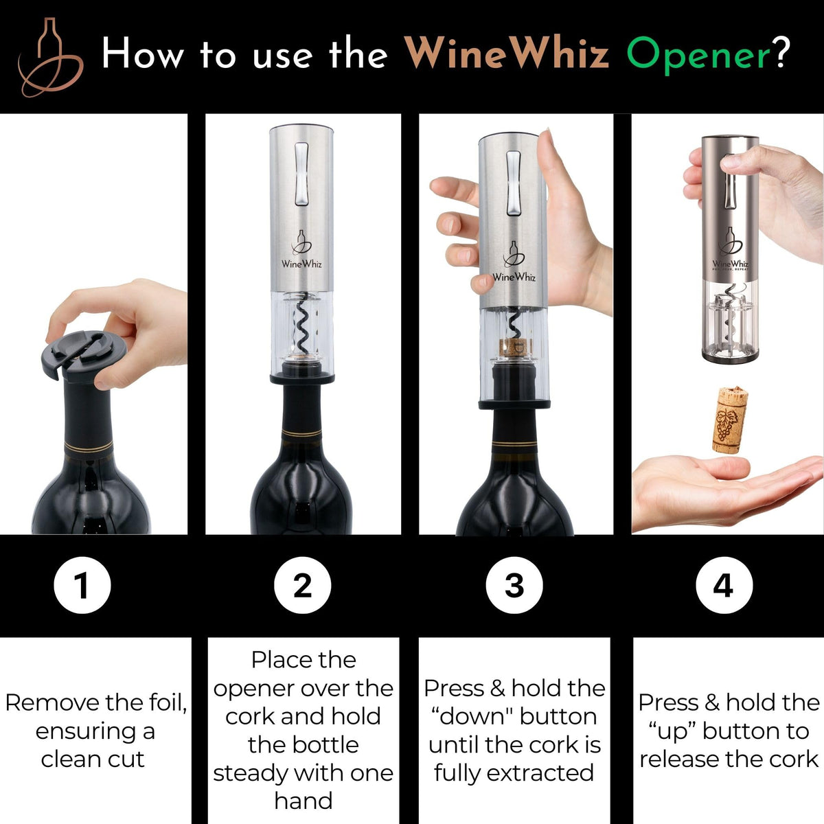 WineWhiz elegant countertop design complements any home bar.