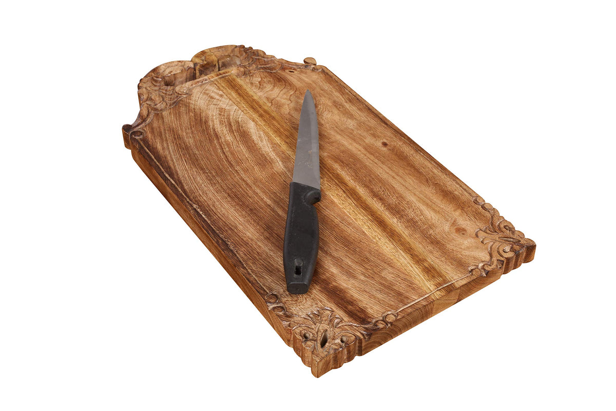 Winlay tray on dining table for indoor serving and entertaining.