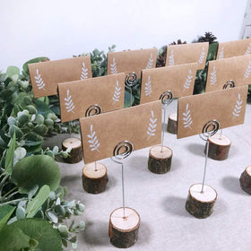 Winlyn kraft tent cards with laurel detail improve food labeling on buffet