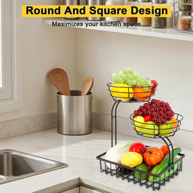 Winmien 3-tier basket assembly, tool-free setup in minutes.