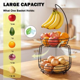 Winmien Kitchen countertop storage organizer for snacks and veggies.