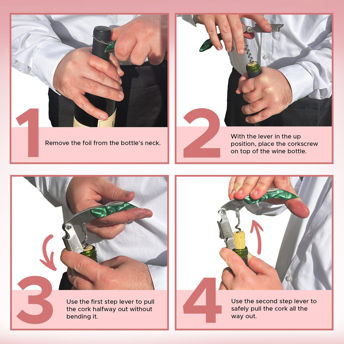 Wino Wine Key foil cutter captures clean foil removal