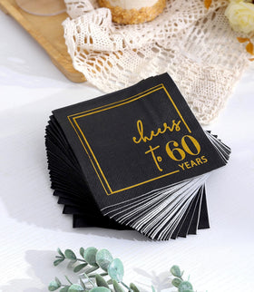 Winoo Cheers to Years napkins unfolded 10x10 inch reveal sturdy napkin surface