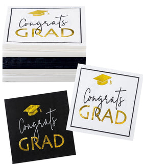 Winoo Design 2026 Graduation Napkins 50-pack with chic designs for elegant celebrations.