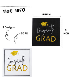 Winoo Design 3-ply graduation napkins offer soft texture and strong absorbency.