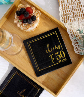 Winoo Design Cheers to Years 50-pack display ready for events