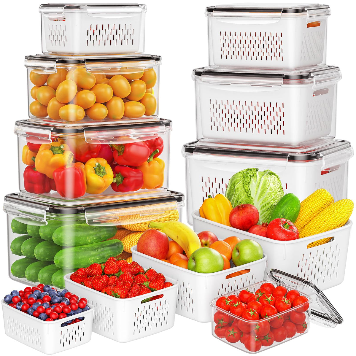 Winproper 8-pack fruit storage shelf set keeps produce organized and accessible.