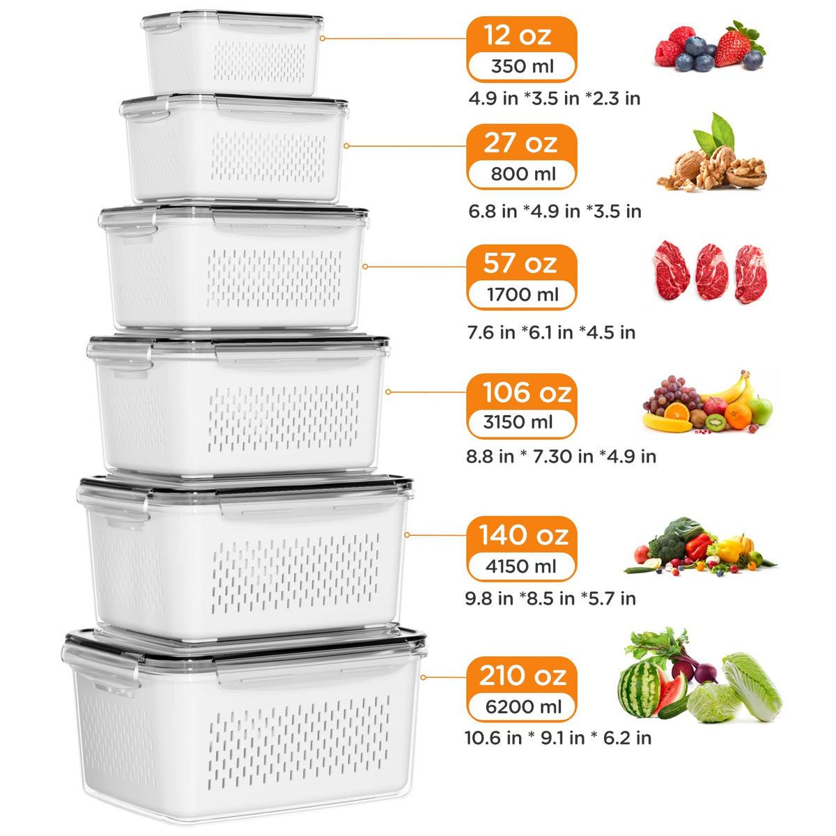 Winproper BPA-free plastic keeps fruits fresh longer and safe