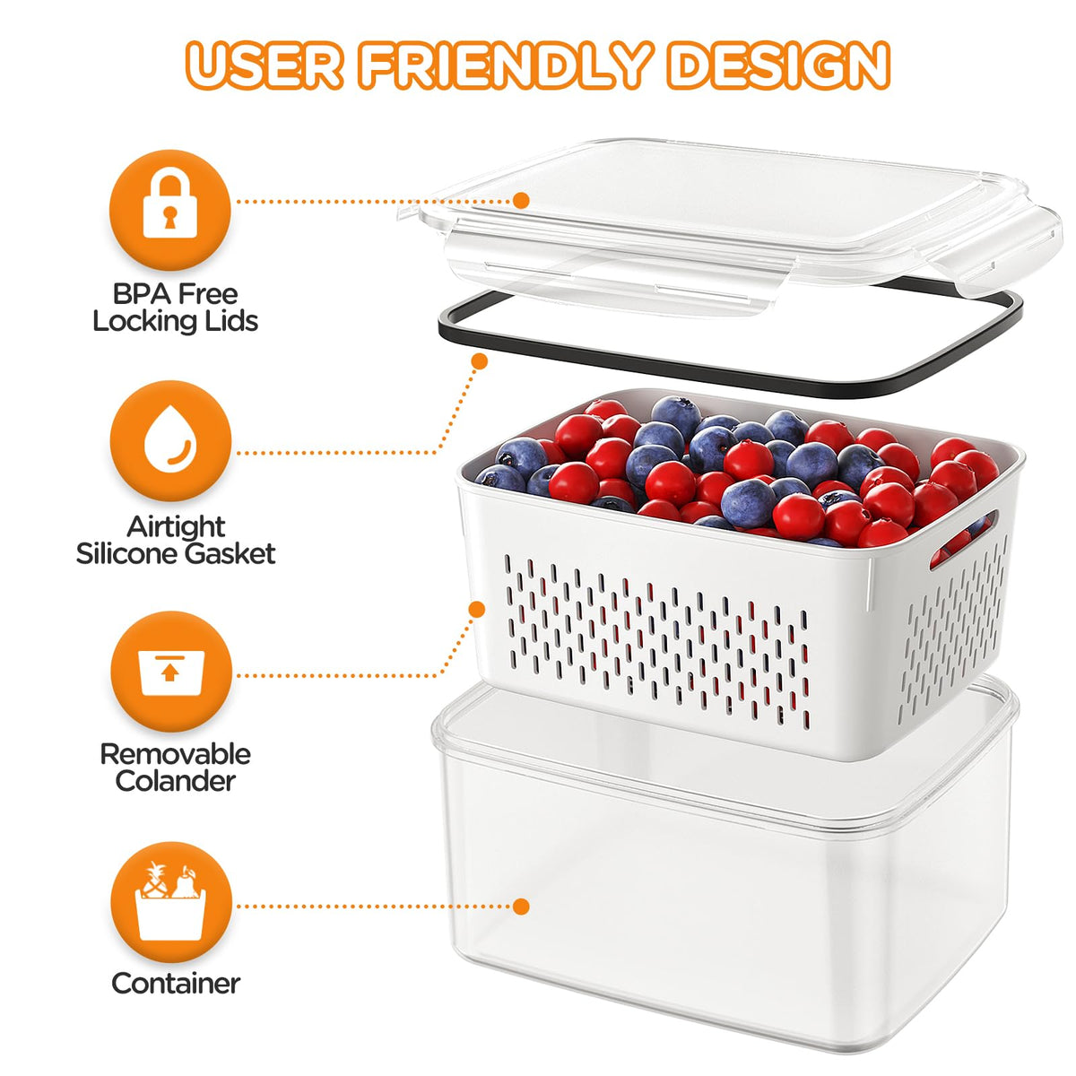 BPA-free polypropylene Winproper storage for safe cold and warm foods
