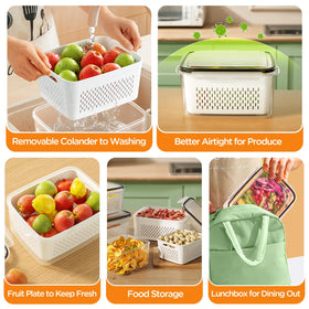 Winproper clear fridge containers help sort produce and meals at a glance.